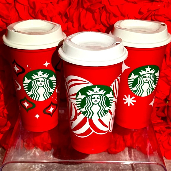 Starbucks BRAND NEW SET of 4 Holiday Grande Cups 2024/ 23/ 22 - Picture 3 of 8